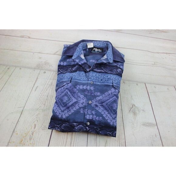 ROPER Men's L Western Rodeo Cowboy Button Shirt Blue USA - Picture 6 of 6